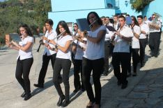 La Banda de Música Arunda durante el rodaje. // CharryTV