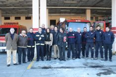 Representantes de Diputación y los alcaldes de los municipios afectados se han reunido hoy en el Parque Central de Bomberos de Ronda. // CharryTV