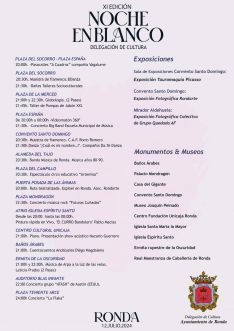 Programación completa del evento // Ayuntamiento de Ronda