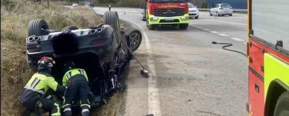 Dos heridos tras un accidente de tráfico en la carretera A-367, Los ocupantes del vehículo, que ha volcado, han tenido que…, 27 Jan 2025 - 09:28